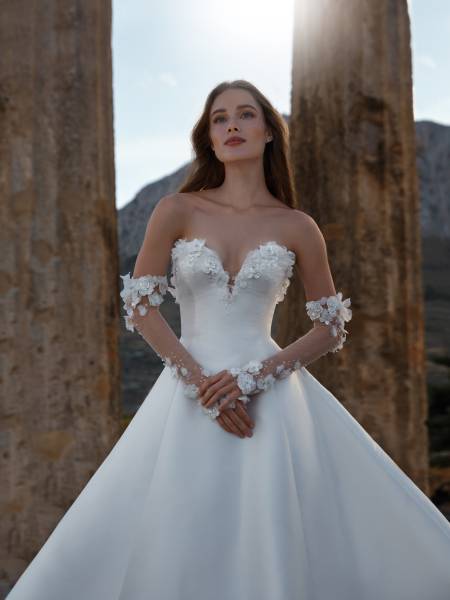 robe de mariée bustier mikado Nicole Milano proche de Aix en Provence 